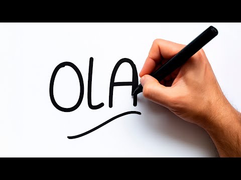 Mira lo que dibujo solo con la palabra OLA 😱✏️