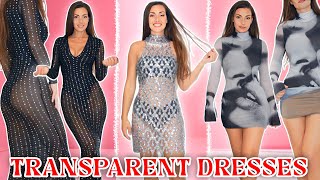 WOW! Transparent dresses Review & How to wear ✨ SHEIN