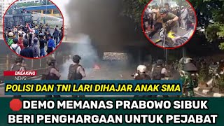 DEMO DEPAN DPR POLISI DI KROYOK HABIS-HABISAN "PRABOWO ASIK BERI PENGHARGAAN PEJABAT"