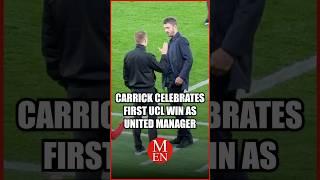 ❤️ Michael Carrick celebrates his first United UCL win after beating Sabah FK 4-0 at Old Trafford 👏
