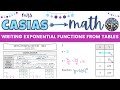 Writing Exponential Functions from Tables