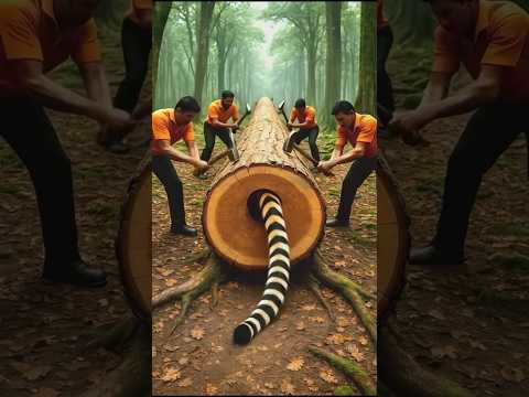 rescue biggest tiger  and her small baby its cubs from a huge log. #animals​ #funny​ #shorts​