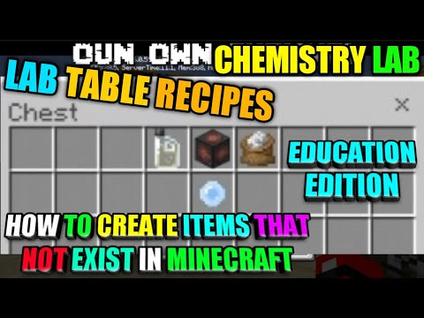 Minecraft Education Edition Recipe List 11 2021