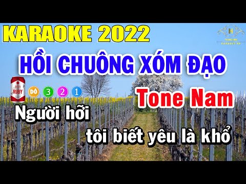 Hồi Chuông Xóm Đạo Karaoke Tone Nam Nhạc Sống 2022 | Trọng Hiếu