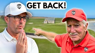 OLD GOLFER SENDS ME PACKING