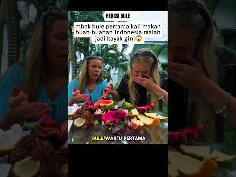 bule seketika trauma makan buah Indonesia⁉️😱#shorts