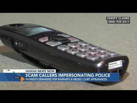 YouTube video thumbnail: Hawaii Island Police Warn of New Phone Scam Impersonating Officers