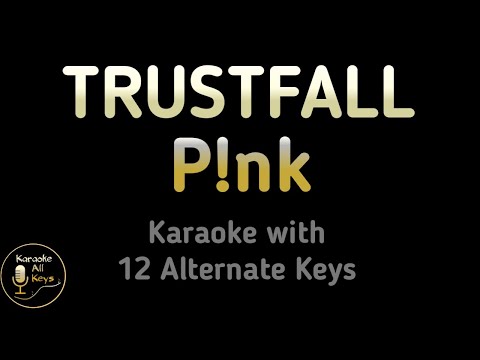 P!nk – TRUSTFALL Karaoke Instrumental Lower Higher Male Original Key