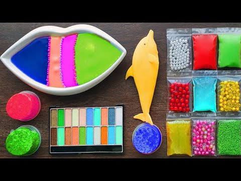 Relaxing Makeup and Slime Mixing - Super Satisfying Slime Video