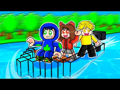 Driving an INVISIBLE Boat in Roblox Build a Boat😱