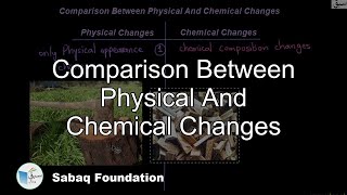Comparison Between Physical And Chemical Changes