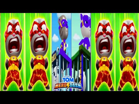 TALKING TOM HERO DASH -- ANGRRY LAVA TOM ANGRRY BOOS FIGHT & ALL BLUE HERO CLASSIC RUN