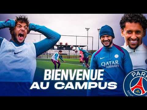 Bienvenue au Campus : la Team France d'@Aminematue s'entraîne au Campus PSG ! 🤣⚽️