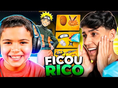 Comprei todos os itens do NARUTO para uma criança no FREEFIRE