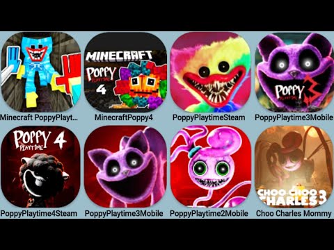 Poppy Playtime Minecraft, Poppy Playtime 4 Minecraft+Steam, Poppy Playtime 3 Mobile+Steam,Poppy2Mobi