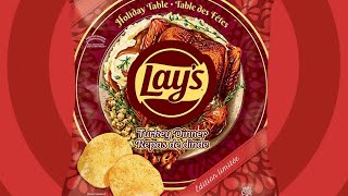 eating turkey flavored potato chips