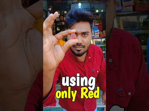 Using Only Red things for 24 Hours 😱 #challenge #foodchallenge