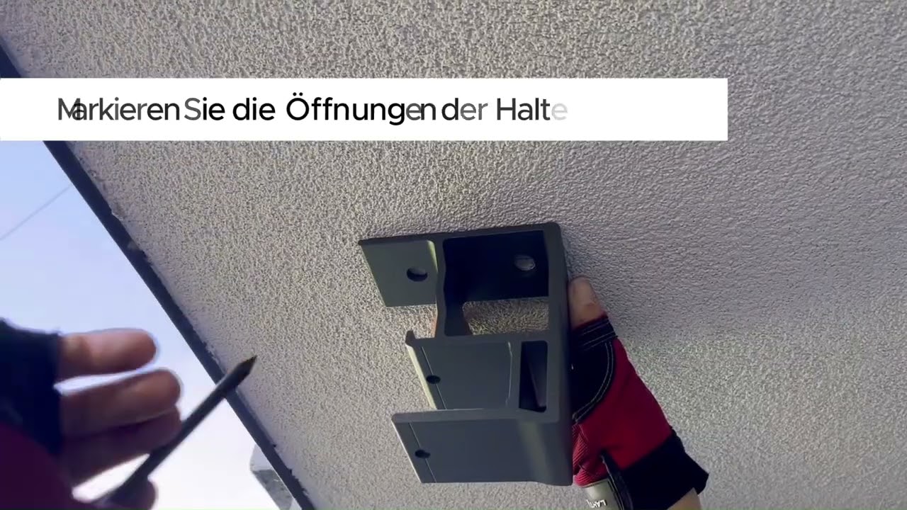 Halbkassettenmarkise Deckenmontage