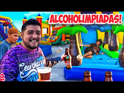 ALCOHOLIMPIADAS CON INFLABLE GIGANTE // se pusieron bien PEDOS 😂