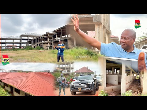 Prz John Mahama happily arrive at Krofrom Abandoned Multimillion $ Mkt turned forest but left sad