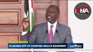 POWERFUL! LISTEN TO WHAT PRESIDENT RUTO TOLD GOVERNORS AFTER FLAGGING OFF COUNTIES HEALTH EQUIPMENTS