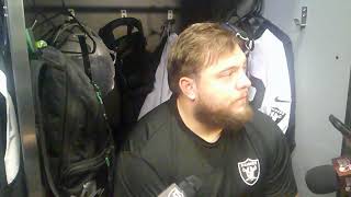 Raiders OL Jackson Powers Johnson Locker Room