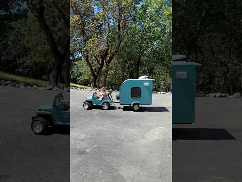 Would you take this camping?!? #diy #powerwheel #kidscamper