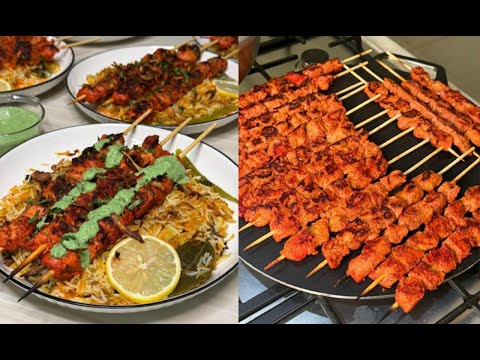 برياني سادة مع دجاج تندوري. احلى وجبه في العالم