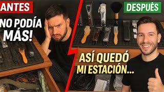 Limpio mi estación de barbero después de meses… ¡Miren todo lo que encontré!
