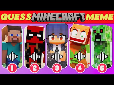 Guess Minecraft Animated Songs and Memes ~ Ultimate Minecraft Movie Quiz | Warden,Deadpool,Wednesday