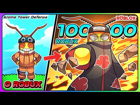 💠จอนดี้ใช้ 100,000 โรบัคสุ่มตัวอนิเมะป้องกันฐานโคตรเกลือ ROBLOX⭐Anime Tower Defense ᴴᴰ