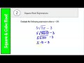 Evaluating Square and Cube Roots