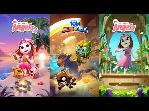 My Talking Angela vs Talking Tom Hero Dash vs My Talking Angela2 lvl 251 adventure and fun Ep4480