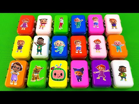 Looking Cocomelon Mixed Clay With Suitcases Mixing Slime Colorful. Video #ASRM