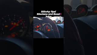370z makes 555whp on 11psi with LMT Billet 6973 RMT Turbo. 93 octane with Boost Juice