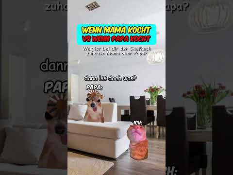 Wenn Mama kocht vs Wenn Papa kocht #katzen #kochen #lustigevideos