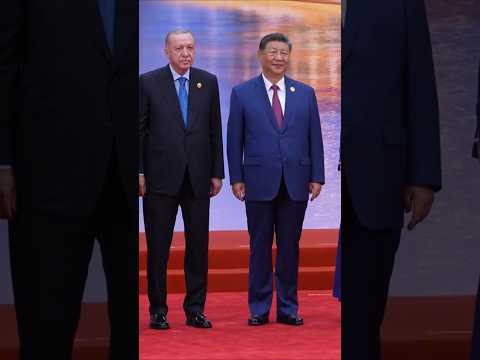 President Erdogan attends the family photo session at the Shanghai Cooperation Organization Summit