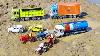 VOLVO DumpTruck BharatBenz DumpTruck Accident Mud Pulling Swaraj HMT JCB Sonalika Tractor ? CS Toy 
