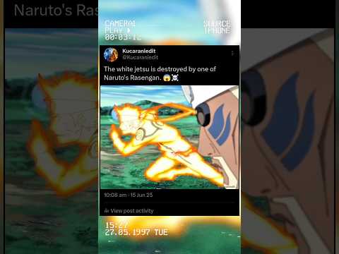 The white jetsu is destroyed by one of Naruto's Rasengan. 😱☠️ #naruto #edit #shortvideo #octopus