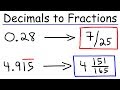 Converting Decimals to Fractions