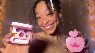 ASMR | Doing Your Wooden Makeup In 5 Mins ✨💘 (tingly mouth sounds) 🌷
