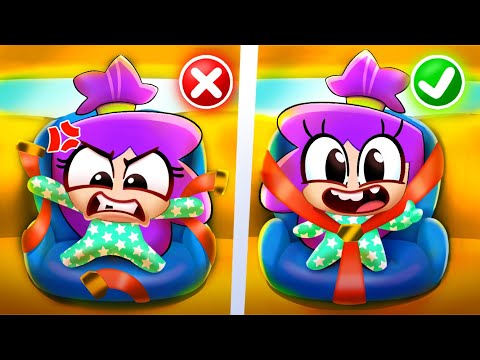 🤩Safety Rules in the Car🚗 Funny English for Kids! #animation #kids #funny