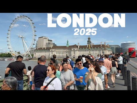London City Tour 2025 | 4K HDR Virtual Walking Tour around the City | London Summer Walk 2025