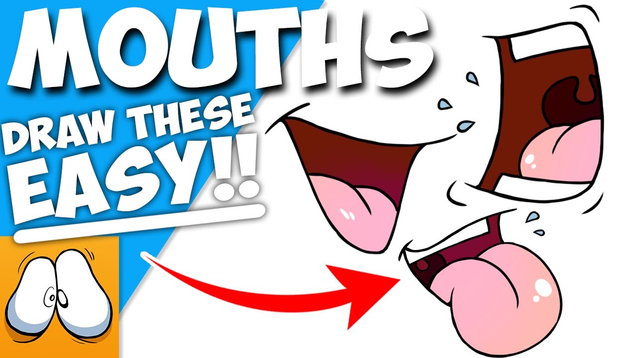 How To Draw A Cartoon Mouth (SUPER EASY METHOD) - Draw Cartoons