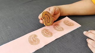 Block Printing के साथ बनाएं Trouser का बिलकुल नया डिज़ाइन | Trouser Design with Fabric Patti