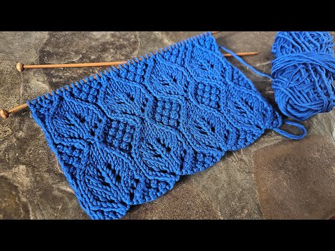 Узор "Сказочный сад" спицами 🌿🧵 Free knitting pattern