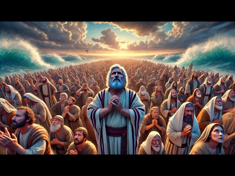 "The Great Exodus: Moses Leads the Israelites Through the Red Sea"