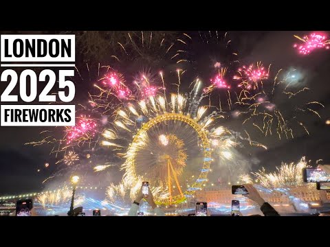 London 2025 New Year’s Fireworks  | London Eye Fireworks 2025 | Happy New Year