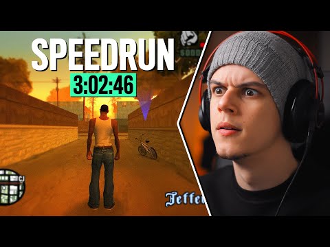 GTA SAN ANDREAS COMPLETO EM 3 HORAS! - SPEEDRUN REACT INACREDITÁVEL