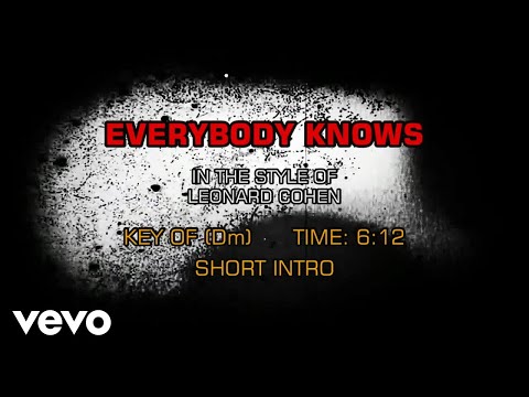 Leonard Cohen – Everybody Knows (Karaoke)